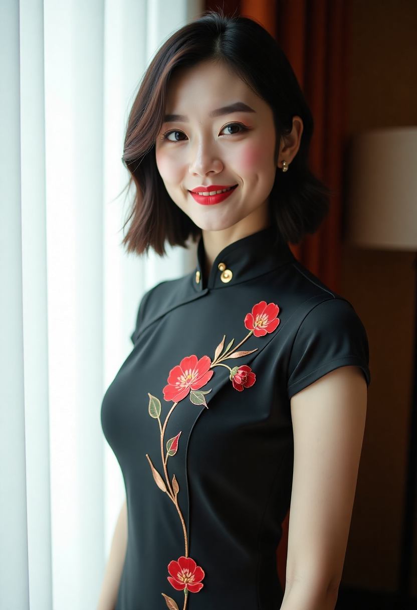 厨房里准备白切三黄鸡